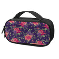 Rose Pansy Floral Flower Pattern Print Portable Cooler Travel Case