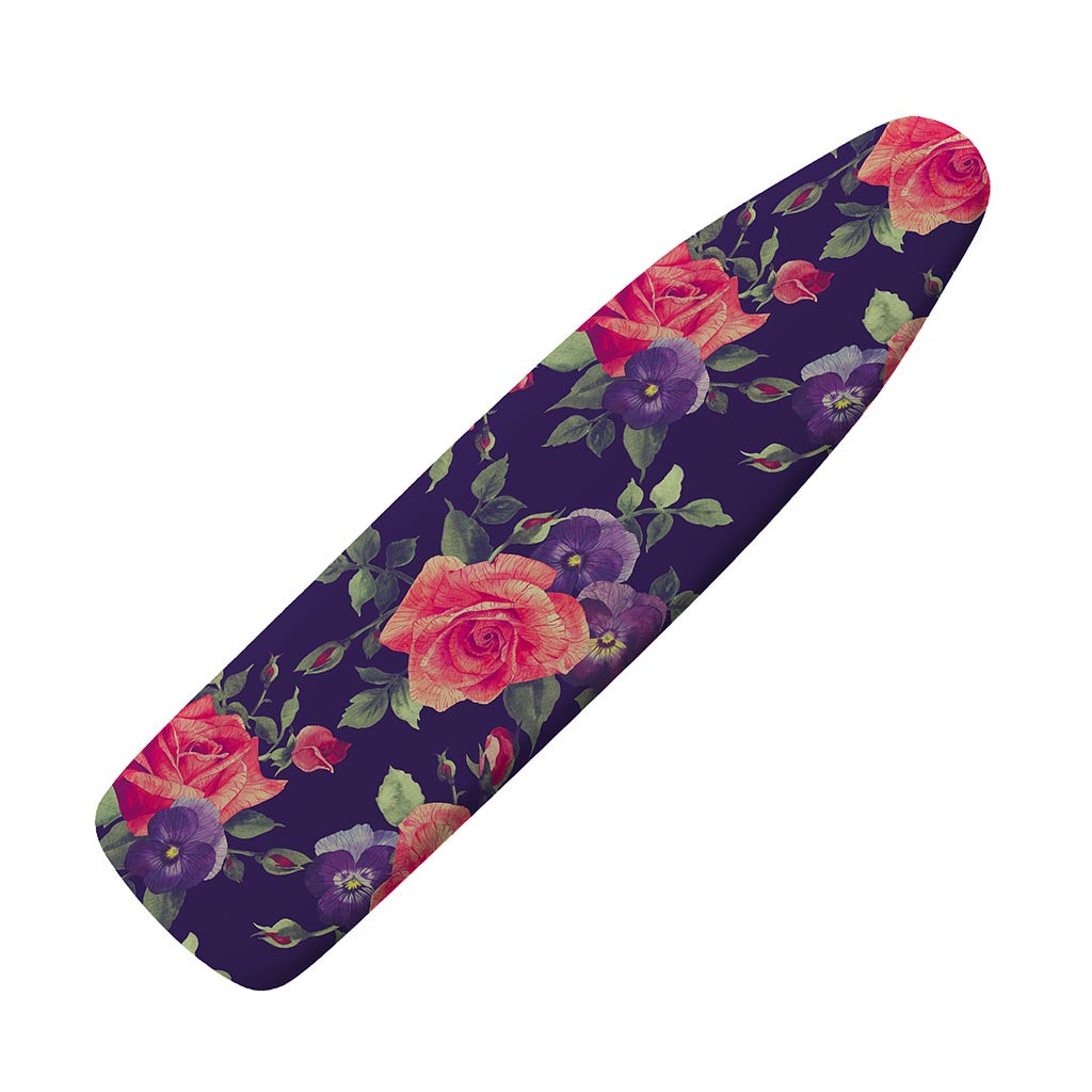 Rose Pansy Floral Flower Pattern Print Ironing Board Cover