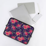 Rose Pansy Floral Flower Pattern Print Laptop Sleeve