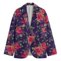 Rose Pansy Floral Flower Pattern Print Men's Blazer