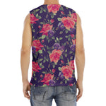 Rose Pansy Floral Flower Pattern Print Men's Fitness Tank Top
