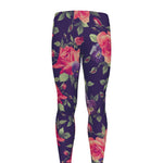 Rose Pansy Floral Flower Pattern Print Men's leggings