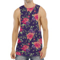 Rose Pansy Floral Flower Pattern Print Men's Muscle Tank Top