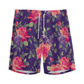 Rose Pansy Floral Flower Pattern Print Men's Athletic Shorts