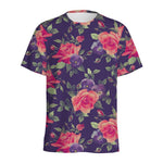 Rose Pansy Floral Flower Pattern Print Men's Sports T-Shirt