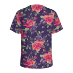 Rose Pansy Floral Flower Pattern Print Men's Sports T-Shirt