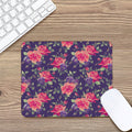 Rose Pansy Floral Flower Pattern Print Mouse Pad