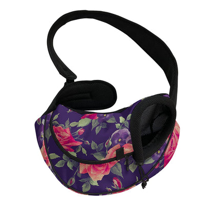 Rose Pansy Floral Flower Pattern Print Pet Sling Carrier