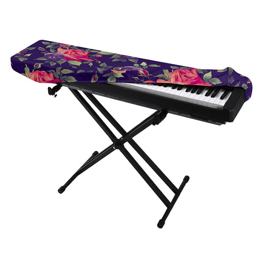 Rose Pansy Floral Flower Pattern Print Piano Keyboard Cover