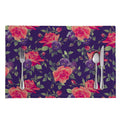 Rose Pansy Floral Flower Pattern Print Placemat