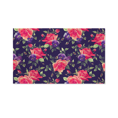 Rose Pansy Floral Flower Pattern Print Polyester Flag