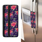 Rose Pansy Floral Flower Pattern Print Refrigerator Handle Covers