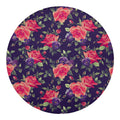 Rose Pansy Floral Flower Pattern Print Round Blanket