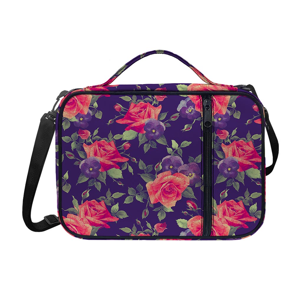 Rose Pansy Floral Flower Pattern Print Shoulder Strap Bible Bag