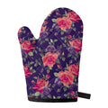 Rose Pansy Floral Flower Pattern Print Single Oven Mitt