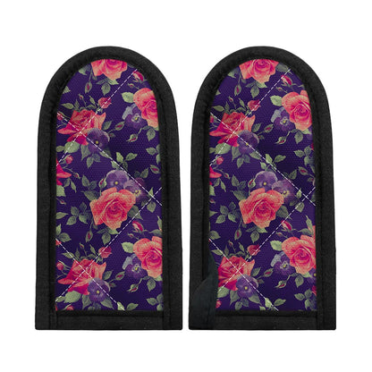 Rose Pansy Floral Flower Pattern Print Skillet Handle Cover