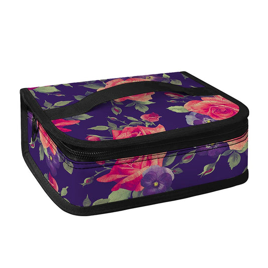 Rose Pansy Floral Flower Pattern Print Small Lunch Bag