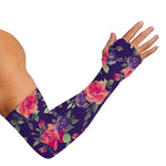 Rose Pansy Floral Flower Pattern Print Sun Protection Arm Sleeves