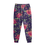 Rose Pansy Floral Flower Pattern Print Sweatpants