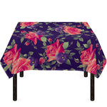 Rose Pansy Floral Flower Pattern Print Tablecloth