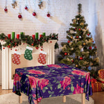 Rose Pansy Floral Flower Pattern Print Tablecloth