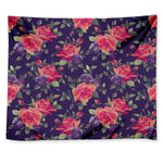 Rose Pansy Floral Flower Pattern Print Tapestry