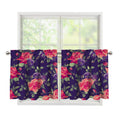Rose Pansy Floral Flower Pattern Print Tier Curtains