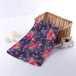 Rose Pansy Floral Flower Pattern Print Towel