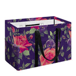 Rose Pansy Floral Flower Pattern Print Utility Tote Bag
