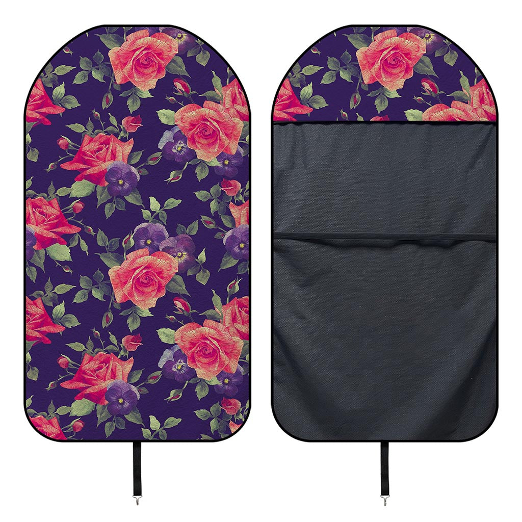 Rose Pansy Floral Flower Pattern Print Waterproof Car Seat Cover