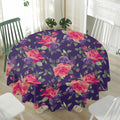 Rose Pansy Floral Flower Pattern Print Waterproof Round Tablecloth