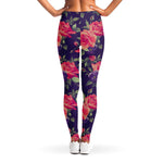 Rose Pansy Floral Flower Pattern Print Women's Leggings