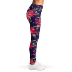 Rose Pansy Floral Flower Pattern Print Women's Leggings