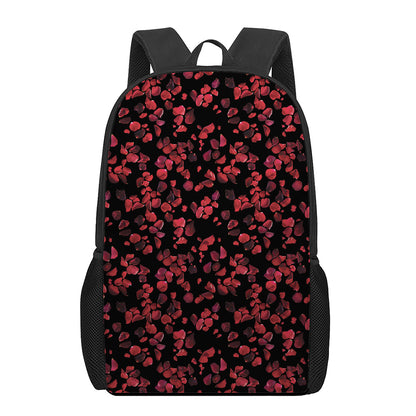Rose Petals Pattern Print 17 Inch Backpack