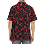 Rose Petals Pattern Print Aloha Shirt