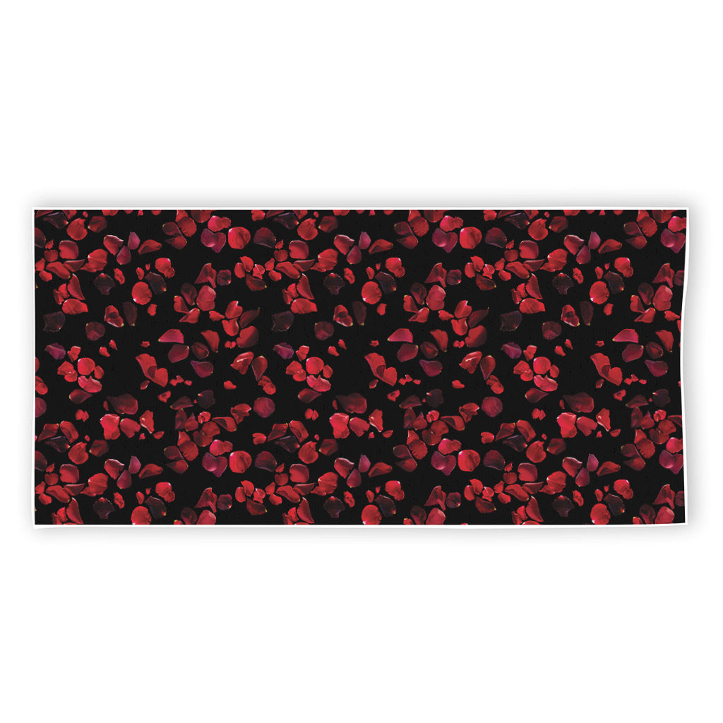 Rose Petals Pattern Print Beach Towel