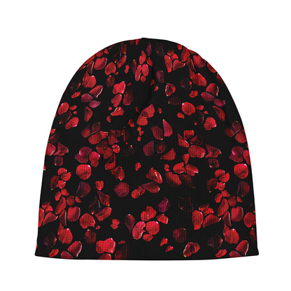 Rose Petals Pattern Print Beanie