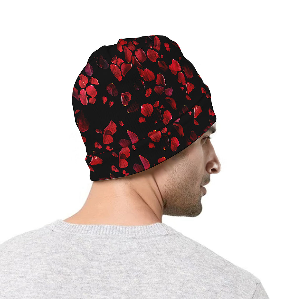 Rose Petals Pattern Print Beanie