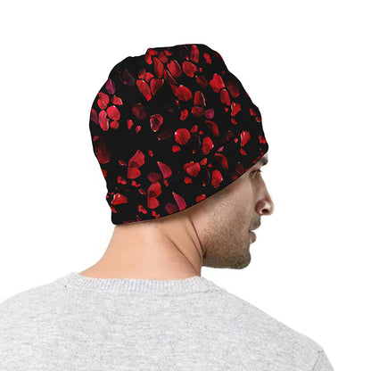 Rose Petals Pattern Print Beanie