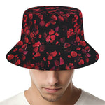 Rose Petals Pattern Print Bucket Hat