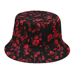 Rose Petals Pattern Print Bucket Hat