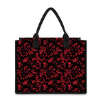 Rose Petals Pattern Print Canvas Tote Bag