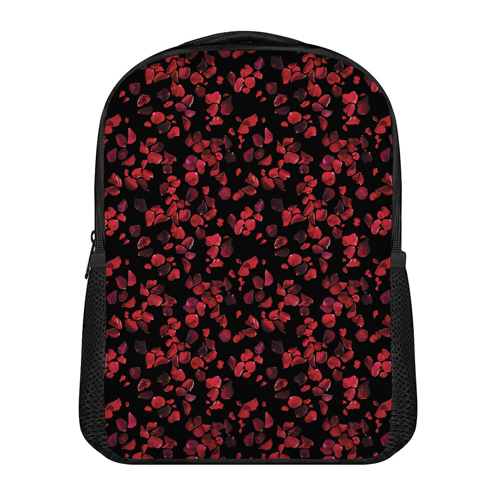 Rose Petals Pattern Print Casual Backpack
