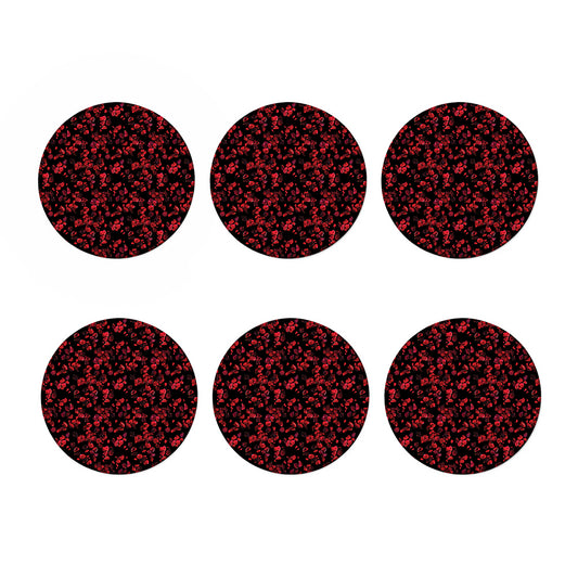 Rose Petals Pattern Print Coaster Set