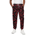 Rose Petals Pattern Print Cotton Sweatpants