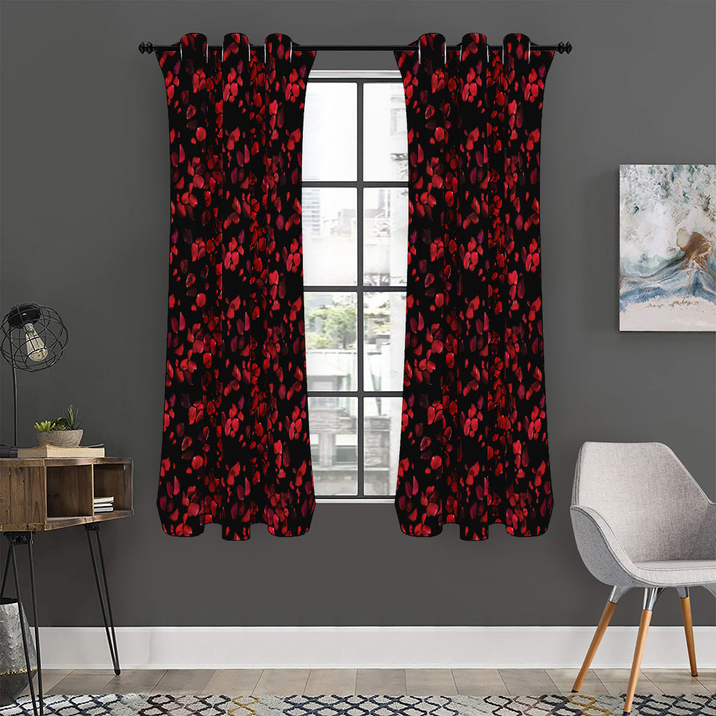 Rose Petals Pattern Print Curtain