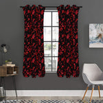 Rose Petals Pattern Print Curtain