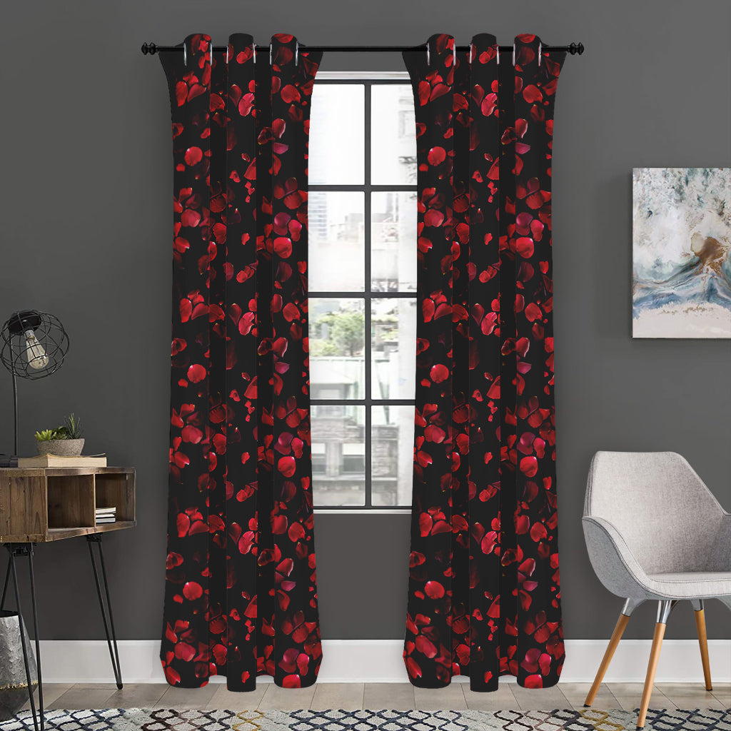 Rose Petals Pattern Print Curtain