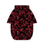 Rose Petals Pattern Print Dog Zip Up Hoodie