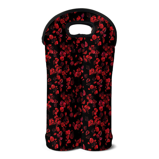 Rose Petals Pattern Print Double Neoprene Wine Tote